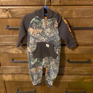 Carhart Baby Boy Hooded Fleece Coverall - Camo